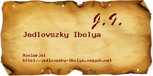 Jedlovszky Ibolya névjegykártya